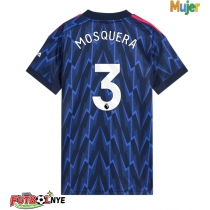 Camiseta Arsenal Cristhian Mosquera #3 Visitante Equipación para mujer 2025-26 manga corta